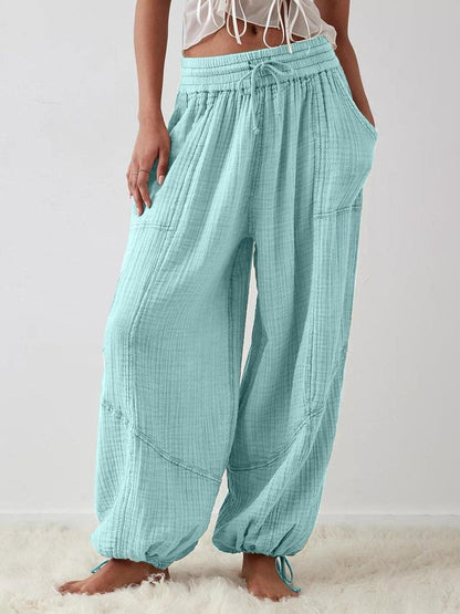 Women Plain Long Pants Vintage Spring/Fall Trousers