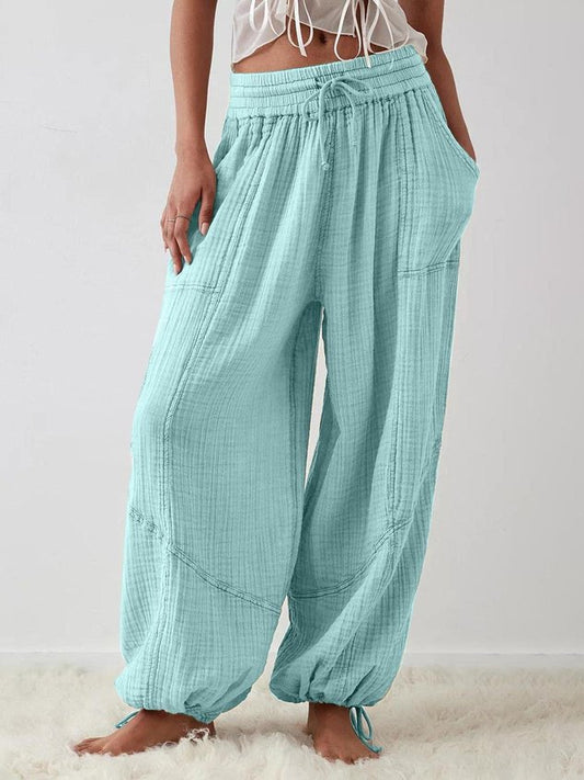 Women Plain Long Pants Vintage Spring/Fall Trousers