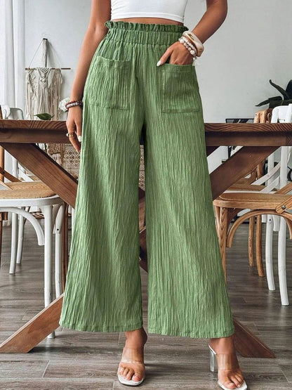 Women Plain Long Pants Casual Summer Trousers