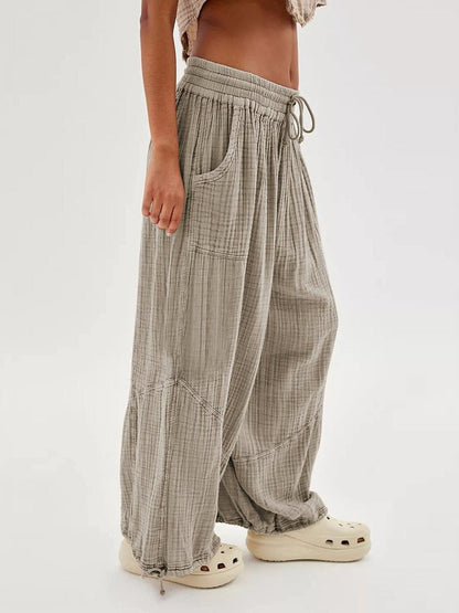 Women Plain Long Pants Vintage Spring/Fall Trousers