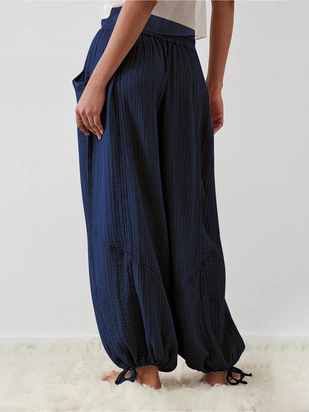 Women Plain Long Pants Vintage Spring/Fall Trousers