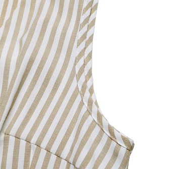 Women Striped V Neck Sleeveless Casual Summer Jumpsuit