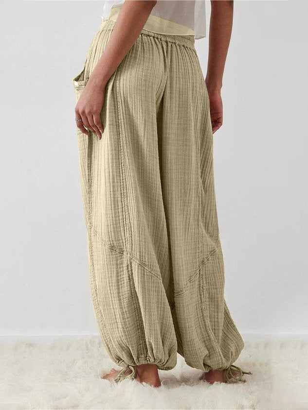 Women Plain Long Pants Vintage Spring/Fall Trousers