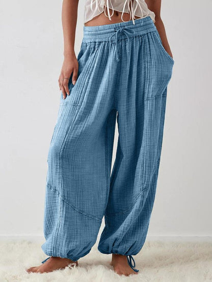 Women Plain Long Pants Vintage Spring/Fall Trousers