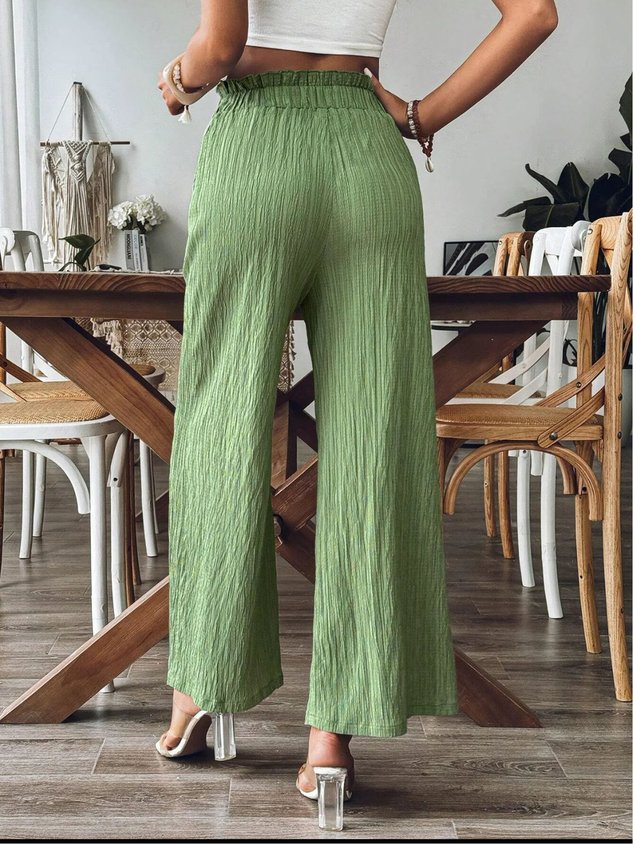 Women Plain Long Pants Casual Summer Trousers
