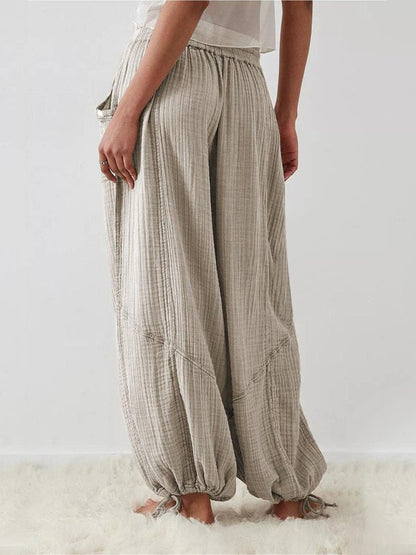Women Plain Long Pants Vintage Spring/Fall Trousers