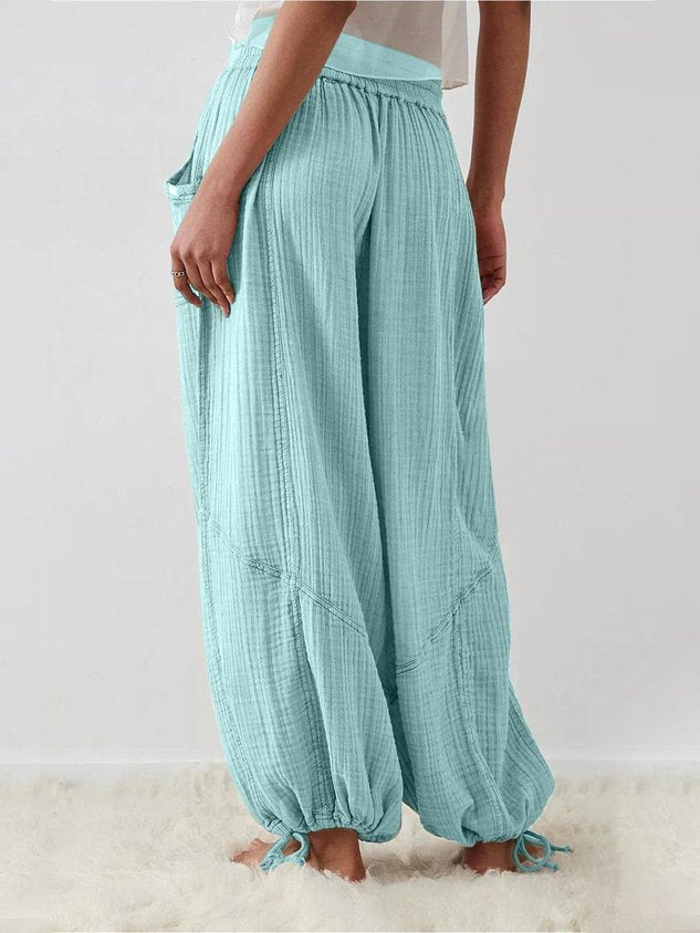 Women Plain Long Pants Vintage Spring/Fall Trousers