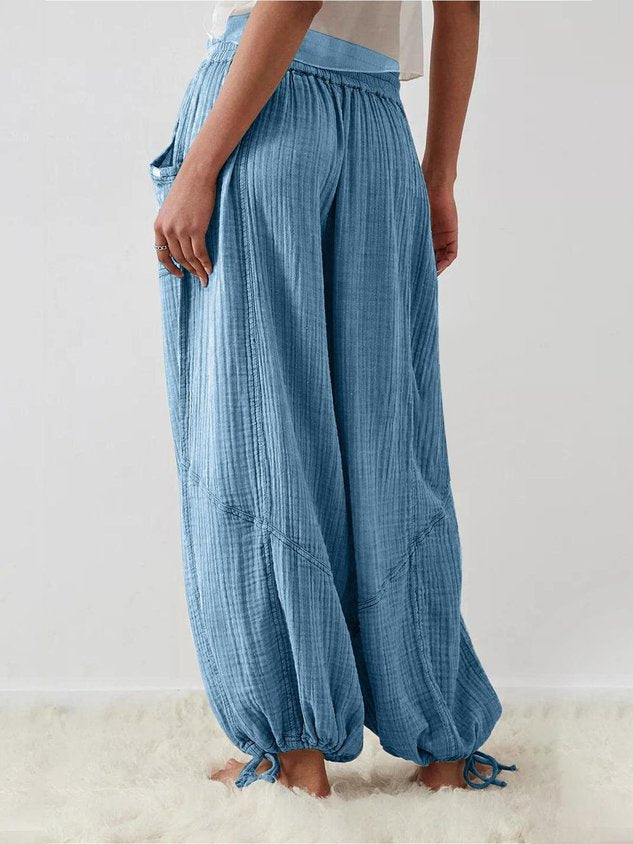 Women Plain Long Pants Vintage Spring/Fall Trousers