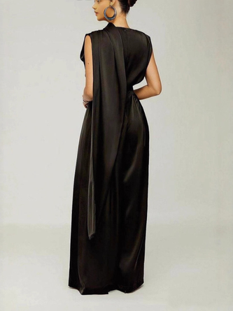 Women Plain Halter Sleeveless Party Summer Jumpsuit